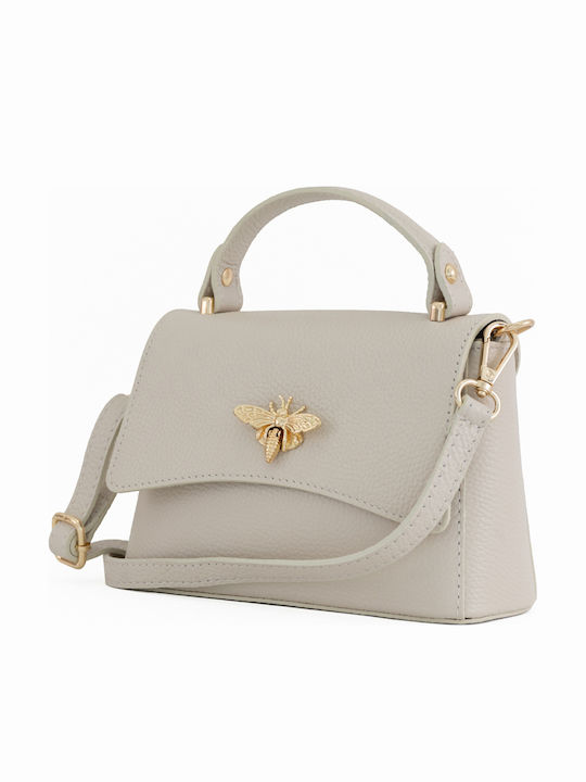 Orangefarbene Damen-Schultertasche aus Leder