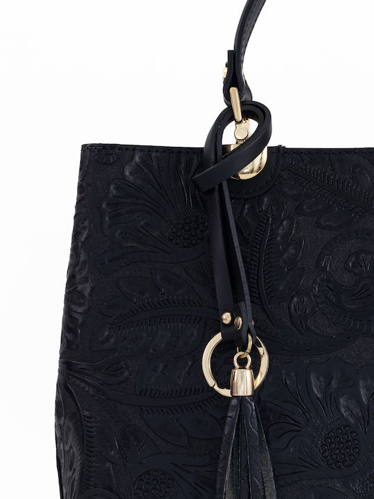 Burgunderrote Damen-Schultertasche aus Leder