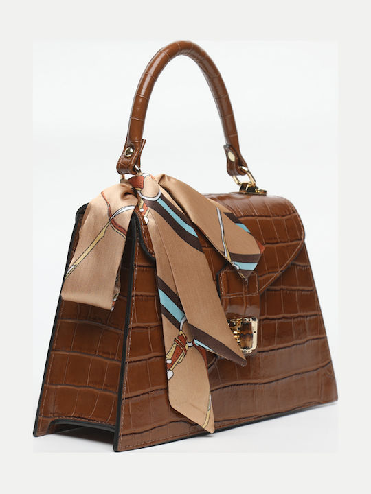 Blaue Damen-Ledertasche zum Umhängen
