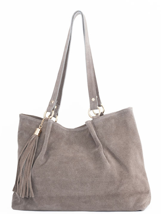 Burgunderrote Damen-Schultertasche aus Leder
