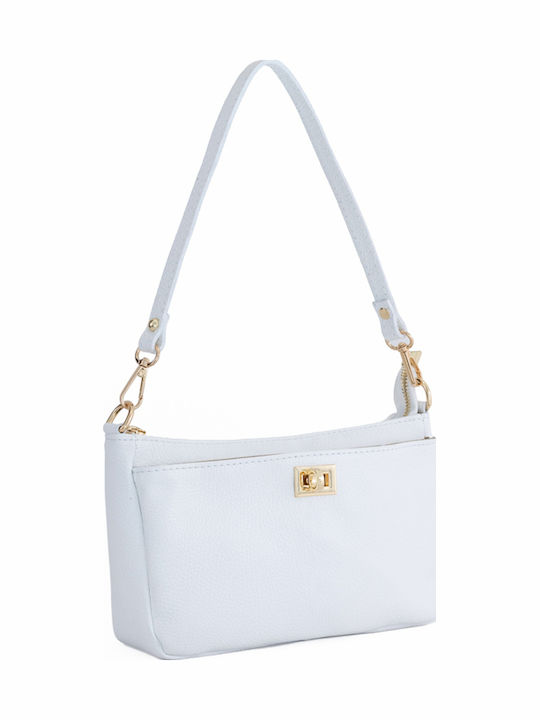Burgunderrote Damen-Schultertasche aus Leder