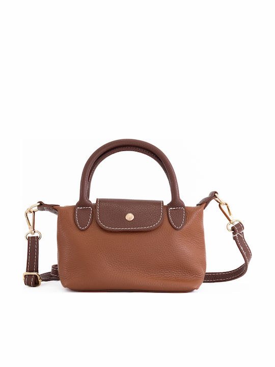 Burgunderrote Damen-Schultertasche aus Leder