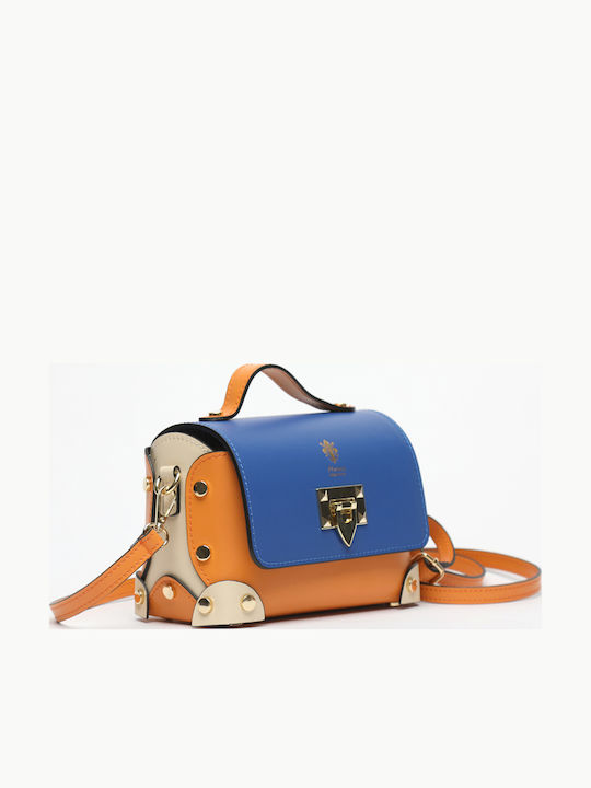 Bordeaux-/Braune Damen-Schultertasche aus Leder