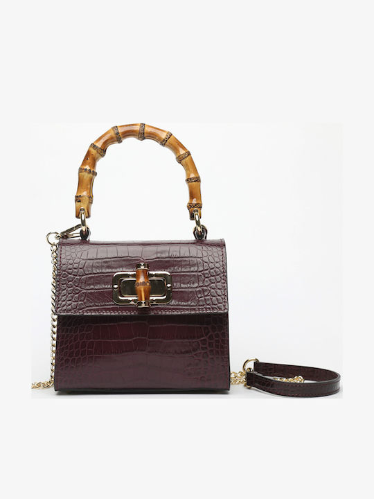 Grüne Damen-Ledertasche mit Klappe