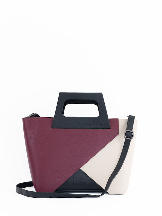 Set aus einer Damenhandtasche aus Leder in Hellblau mit Schulter- und Crossbody-Trageriemen