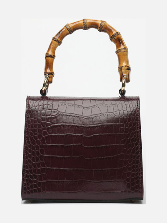 Grüne Damen-Ledertasche mit Klappe