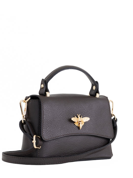 Damen-Flap-Tasche aus Leder Rosa
