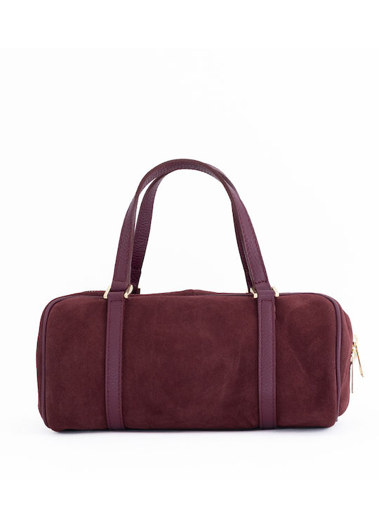 Olivgrüne Damen-Schultertasche aus Leder