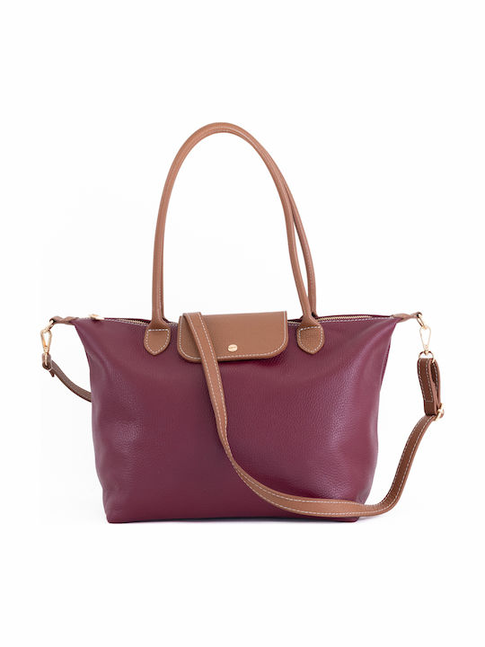 Light Blue Leather Women's Shoulder Bag