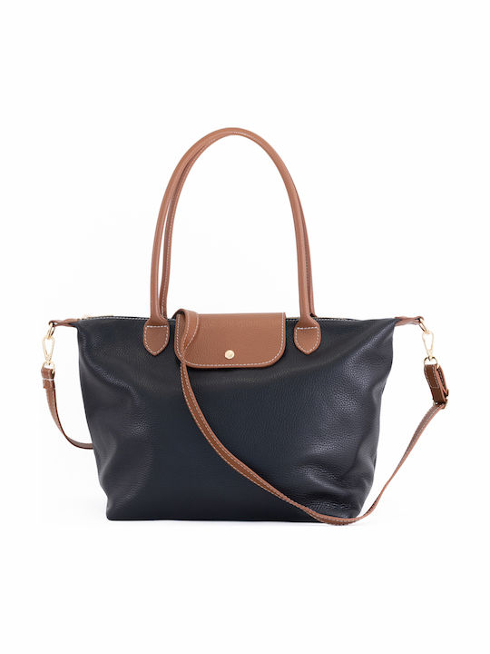 Light Blue Leather Women's Shoulder Bag
