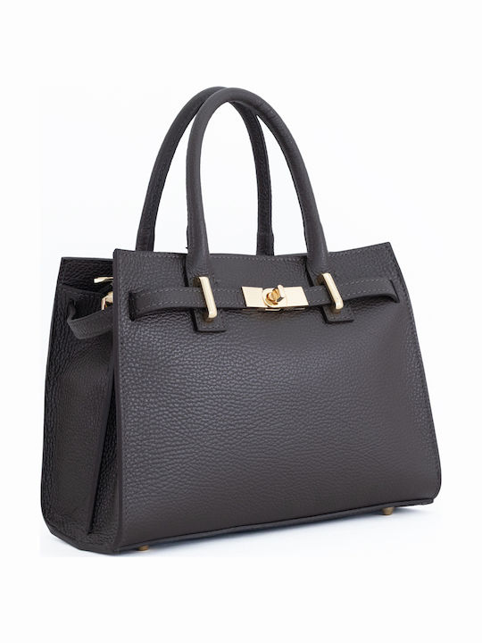 Light Blue Leather Women's Shoulder Bag