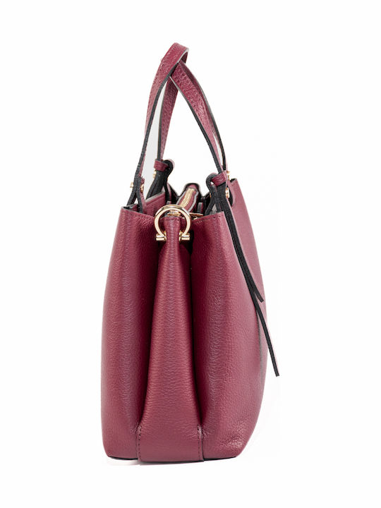 Damentasche aus Leder im Tote-Stil Olivgrün