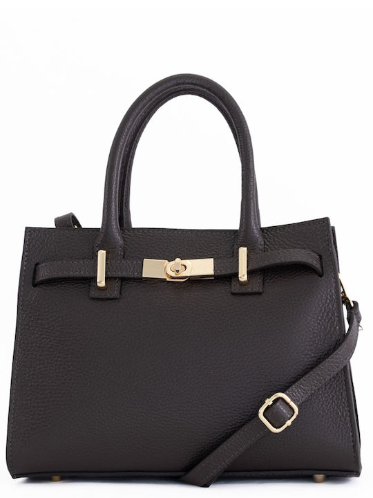 Light Blue Leather Women's Shoulder Bag