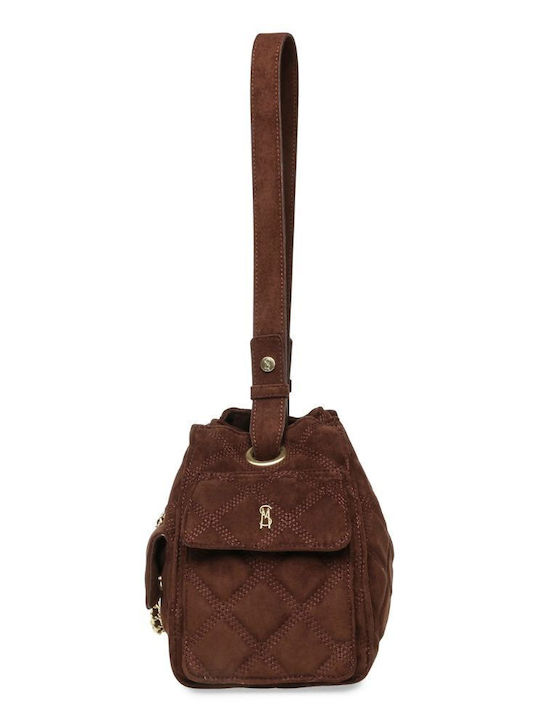 Bmicki Women's Drawstring Bag Chocolate / Gold