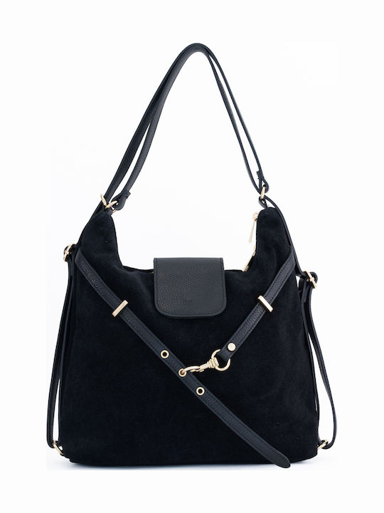 Burgunderrote Damen Schulter- / Rucksacktasche aus Leder