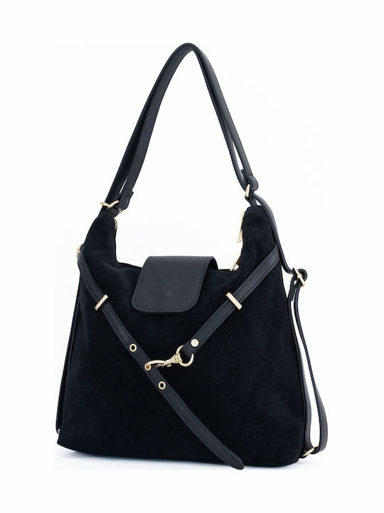 Burgunderrote Damen Schulter- / Rucksacktasche aus Leder