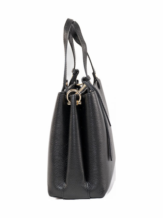 Bordeauxfarbene Damen-Schultertasche aus Leder