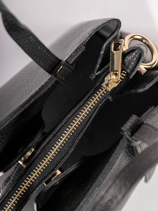 Bordeauxfarbene Damen-Schultertasche aus Leder