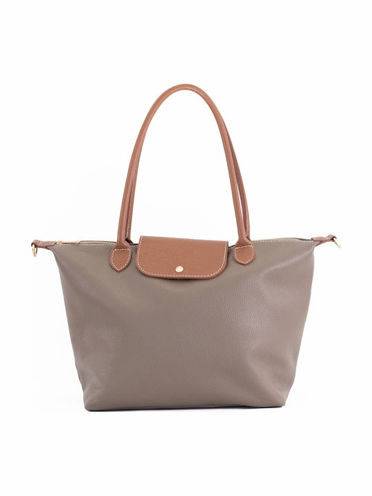 Bordeauxrote Damen-Schultertasche aus Leder