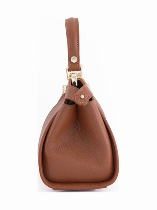 Khaki Leather Women's Shoulder Bag