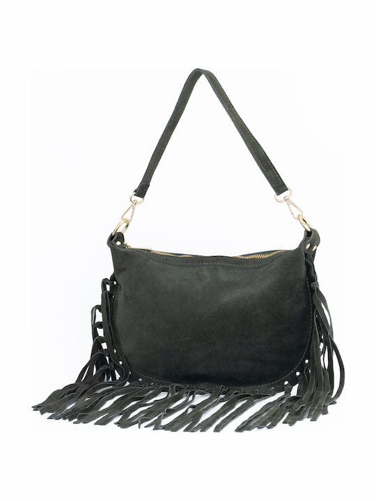 Black Leather Women's Shoulder Bag