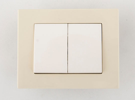 Harry Potter Recessed Double Wall Switch Without Frame White