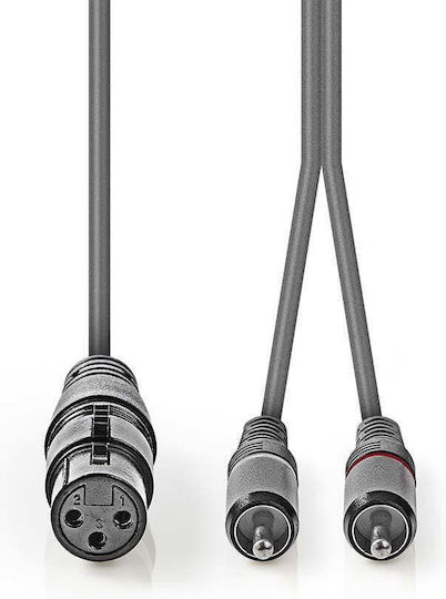 Nedis Cable XLR male - Γκρι 1.5m COTH15220GY15
