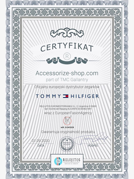 Tommy Hilfiger Κολιέ Άπειρο από Επιχρυσωμένο Ατσάλι