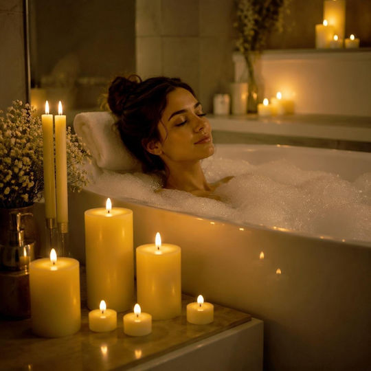 Home&Styling Collection Decorative LED Light Warm White Wax 9 pcs
