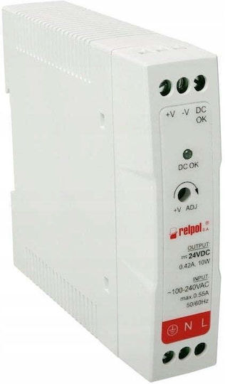 Relpol LED Power Supply IP20 10W with 24V Output Voltage