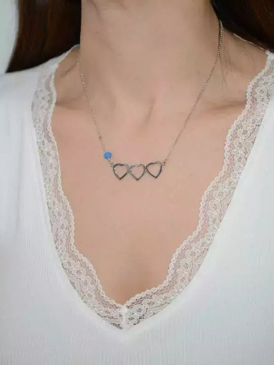 Triple Silver Necklace