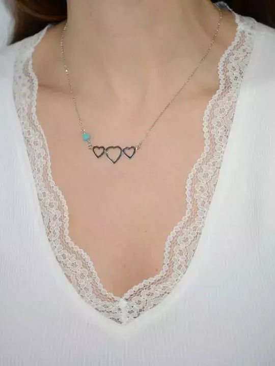 Triple Silver Necklace
