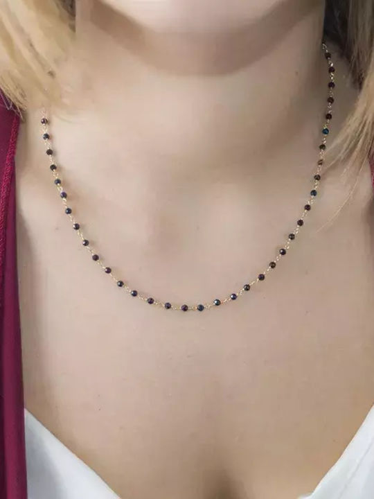 Spinel Colier Rozariu Din Aur Galben 14 Carate