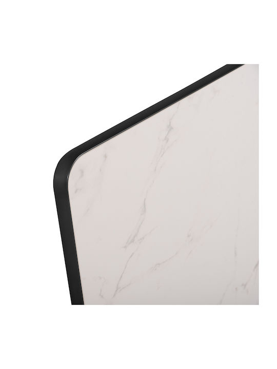HomeMarkt Blat de Masă Pătrat din Placă Aglomerată Neagră 80x80cm HM6655.02
