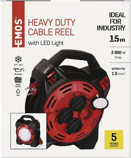 Emos Extension Cord With 15m Cable Waterproof