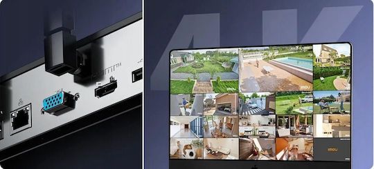 Imou N110-8A0E-P NVR-WLAN-Rekorder mit 10 Kanälen und 4K-Auflösung