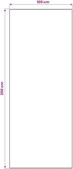 vidaXL Rectangular Rug Grey And White 100x250cm