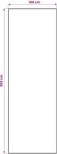 vidaXL Rectangular Rug Grey and White 100x300cm