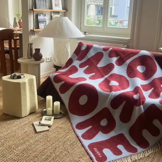 Klekks Sofa Throw Blanket 130x200cm Bordeaux
