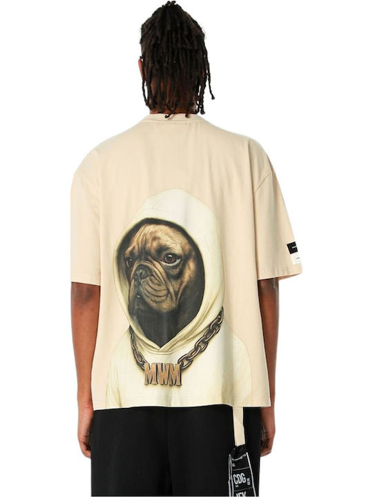 Mod Wave Movement Vanguard Dogs Faces T-shirt Beige
