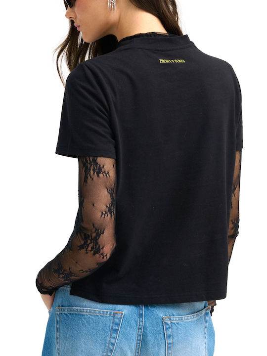 Project Soma Tricou Damă Galben-Negru