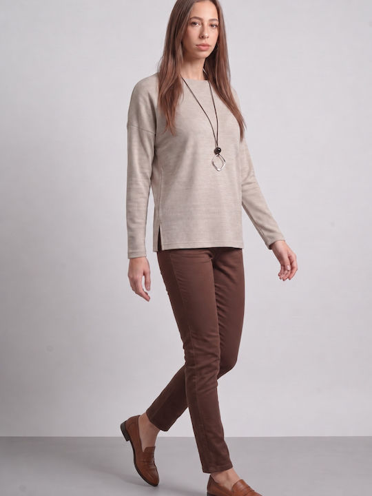 Damenbluse Beige