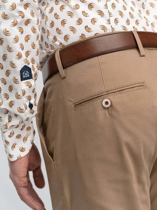 Men’s Stretch Beige Chino Trousers