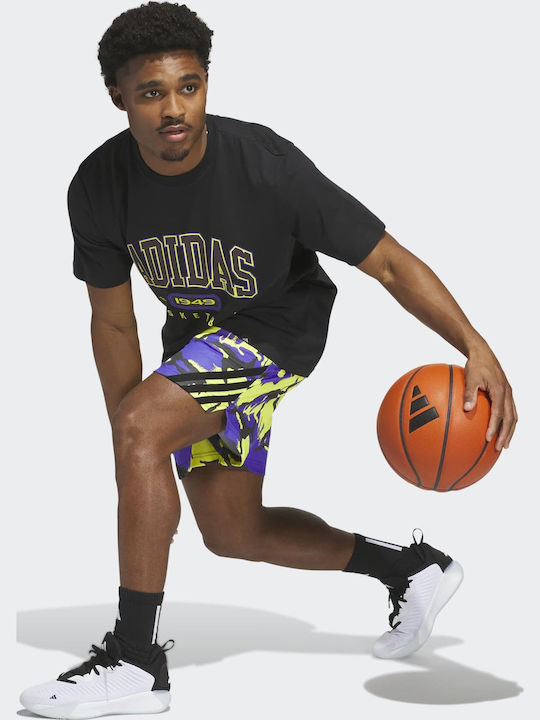 3-Stripes Sports Men's Shorts Regular Fit Solar Lemon / Solar Purple