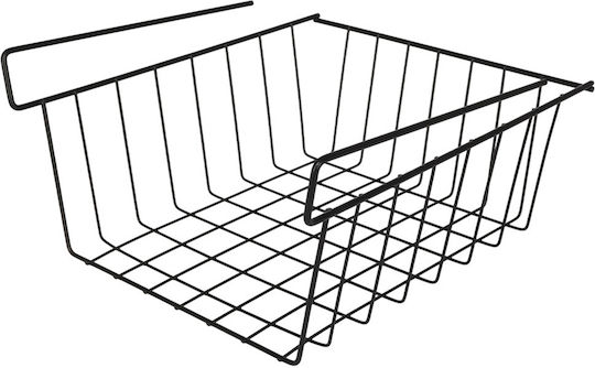 Vilde Metal Cupboard Shelf 27.5x25x14cm 3 Pieces Black