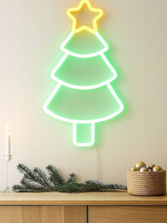 Weihnachtsdekoration Home Styling Collection Weihnachtsschild LED-Neon 23 x 22 cm