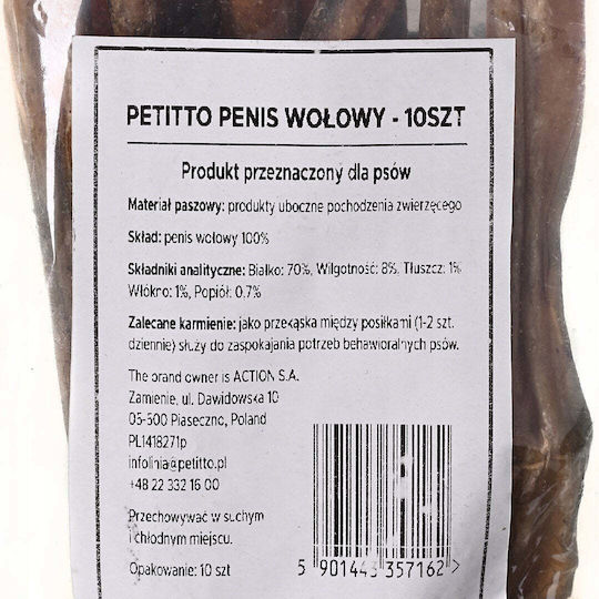 Petitto Hundeleckerli mit Rindfleisch 500 g 10 Stück