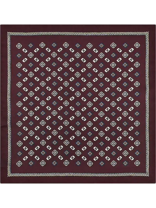 Men's Burgundy Silk Pocket Square