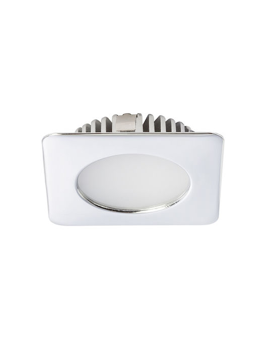 Rendl Light Studio Inez Sq Спот за Външен Таван с Вградено LED в Сребрист Цвят R10587