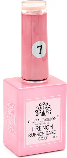 Каучукова База за Френски Маникюр / Топ Лак за Гел Каучук 15ml 07
